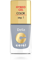 Delia - Coral Hybrid Gel - Hybrid Varnish without lamp 08 BRIGHT GRAY 11ml 5901350455586