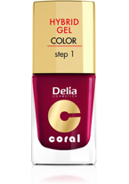 Delia - Coral Hybrid Gel - Hybrid Varnish without lamp 12 BORDER 11ml 5901350458082