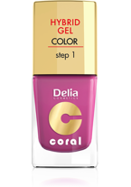 Delia - Coral Hybrid Gel - Hybrid Varnish without lamp 21 FUCHSIA 11ml 5901350458174