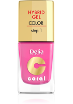 Delia - Coral Hybrid Gel - Hybrid Varnish without lamp 22 LANDRON ROOM 11ml 5901350458181