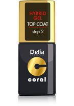 Delia - Coral Hybrid Gel - Hybrid Varnish without lamp TOP COAT 11ml 5901350453735