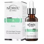 Norel HOME - ACNE - 15% Acid Night Therapy Oily Acne Skin / Kuracja kwasowa 15% na noc dla cery trądzikowej i tłustej 30ml DA148 5902194144612