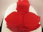 TURTLENECK SCARF for winter for kids and adults (3+ years old) RED