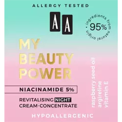 AA Oceanic - AA MY BEAUTY POWER - NIACINAMIDE 5% Revitalizing night cream-concentrate 50 ml 5900116075969