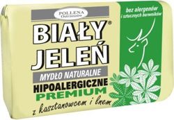 Biały Jeleń - Premium - Hypoallergenic natural SOAP with CHESTNUT (green) CUBE 100g 5900133009381