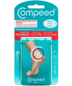 COMPEED - Blister Plasters MEDIUM Size 5 pack / Plastry na pęcherze, ŚREDNIE – optymalne rozwiązanie 5 sztuk 5708932023771