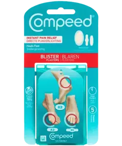 COMPEED - Blister Plasters Mixed Sizes 5 pack / Plastry na pęcherze, mix – różne rodzaje w zależności od potrzeb 5 sztuk 3574661346106