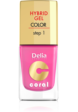 Delia - Coral Hybrid Gel - Hybrid Varnish without lamp 22 LANDRON ROOM 11ml 5901350458181