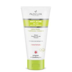 Flos Lek - /ExpDate31/03/24/ Anti Acne Antibacterial Program - Antibacterial face gel for oily, mixed and acne skin 200ml 5905043002934