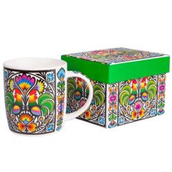 Folkstar - FOLK MUG "HANIA" in the decorative box (Lowicz Roosters) /16598/ 5901845117418