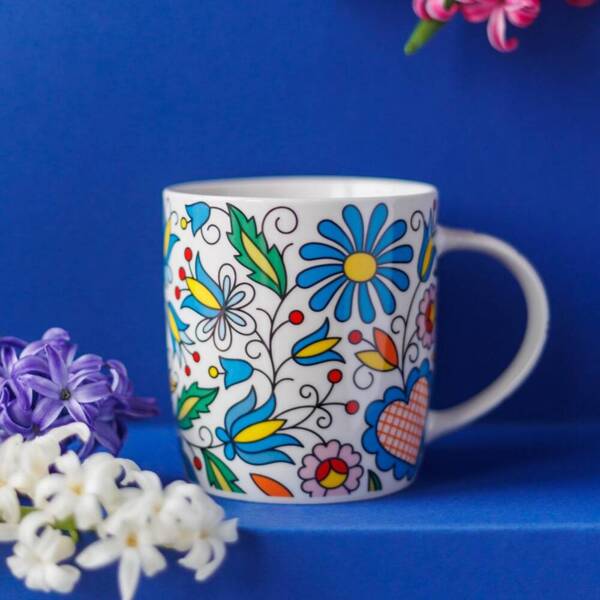 Folkstar -'HANIA' MUG IN A DECORATIVE BOX - KASHUBIAN PATTERN 360 ml /13542/ 5901845104999