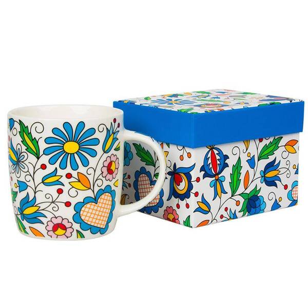 Folkstar -'HANIA' MUG IN A DECORATIVE BOX - KASHUBIAN PATTERN 360 ml /13542/ 5901845104999