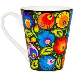 Folkstar - MUG / KUBEK ZOSIA – ŁOWICKI CZARNY 270 ml /14428/ 5901845109222