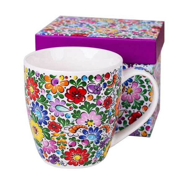 Folkstar -'STEFANIA' MUG in a decorative box - OPOLE PATTERN 460 ml / 21674/ 5901845128599