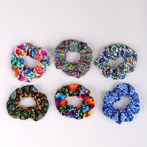 HAIR TIE/SCRUNCHIE - OPOLE PATTERN /23205/ 5901845130400