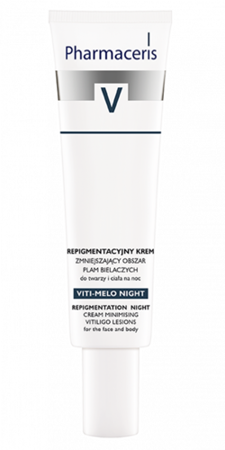 Pharmaceris V - Vitiligo - VITI-MELO NIGHT repigmentation face&body NIGHT cream minimising vitiligo lesions for skin with albinism 40ml 5900717167117