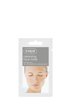 Ziaja - Cleansing face mask / Maska OCZYSZCZAJĄCA skóra mieszana, tłusta, trądzikowa GLINKA SZARA 7ml 5901887042426