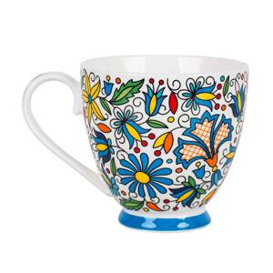 Folkstar -'GRAŻYNKA' MUG IN A DECORATIVE BOX - KASHUBIAN PATTERN 350 ml /23976/ 5901845132909