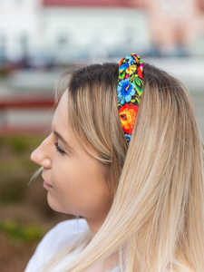 Folkstar - HAIRBAND - BLACK LOWICZ PATTERN /24687/ 5901845134576