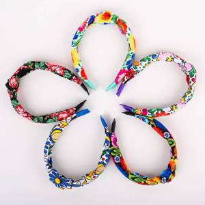 Folkstar - HAIRBAND - BLACK LOWICZ PATTERN /24687/ 5901845134576