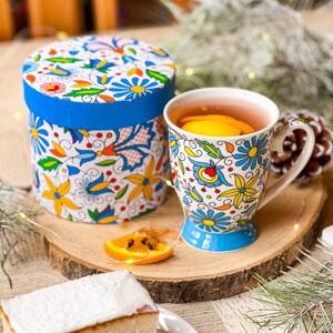 Folkstar -'HELENKA' MUG IN A DECORATIVE BOX - KASHUBIANPATTERN 280 ml /21672/ 5901845128520