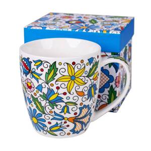 Folkstar -'STEFANIA' MUG in a decorative box - KASHUBIAN PATTERN 460 ml / 21675/ 5901845128568